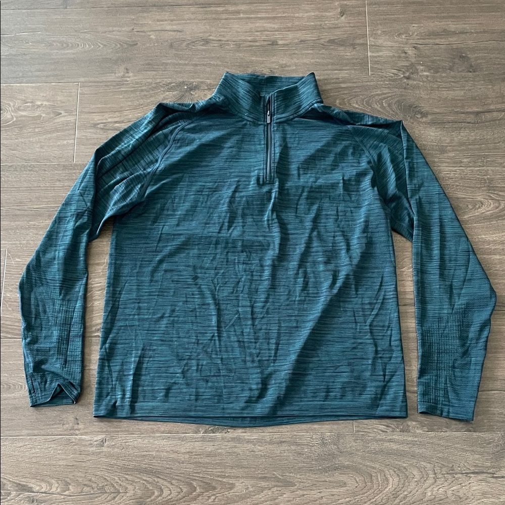 Men's All in Motion Dark Green Quarter-Zip Athletic Top, Size XL
